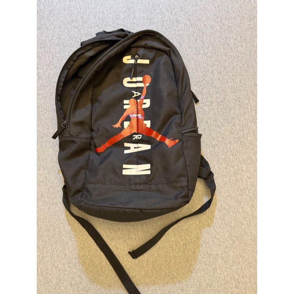 Jordan Jumpman Backpack Black Red White Logo Large 0318-023 Sport Bag